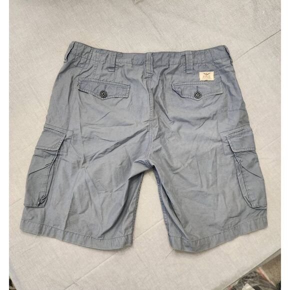 Polo Ralph Lauren mens Cargo Canvas Utility shorts 35x10 cotton Pockets Gray - Picture 6 of 8